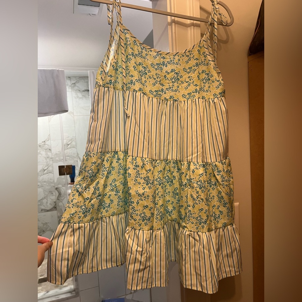 Shein green and blue dress
